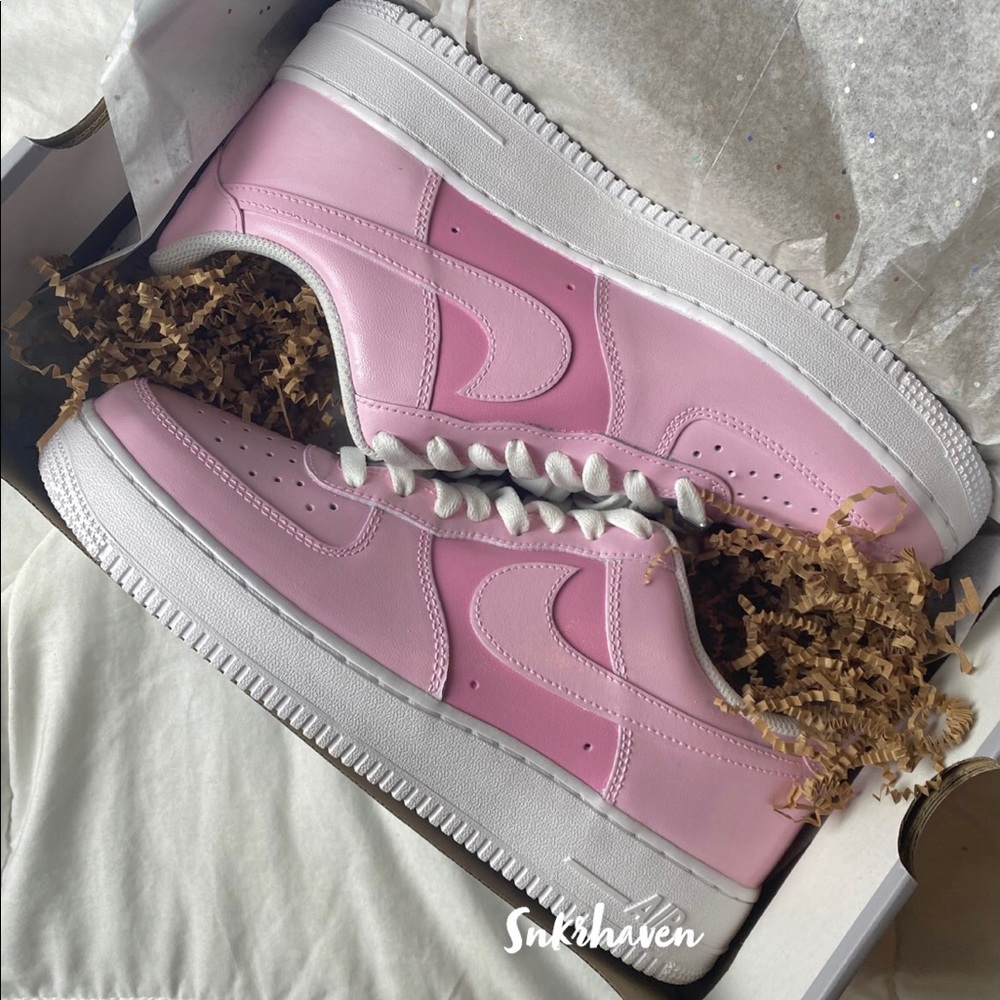 Nike Pink Air Force 1 Customs